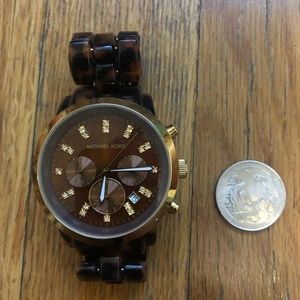 Michael Kors tortoise shell large face watch